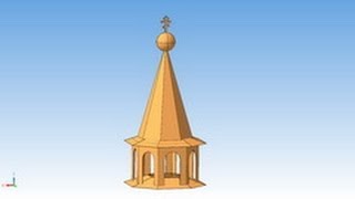 Колокольня из спичек | Русское деревянное зодчество