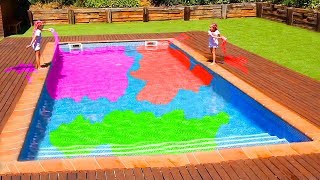 Las Ratitas aprenden colores en el agua y en colegio