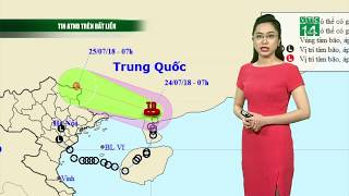 Thời tiết 12h 24/07/2018: Từ chiều và đêm nay Đông Bắc Bắc bộ có mưa to và gió giật mạnh| VTC14