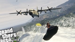 GTA 5 PC - HUGE TSUNAMI + ANGRY PLANES (EPIC MOMENTS!!)