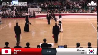 (JPN)Japan (3)2 - 1(2) Korea(KOR) - 16th World Kendo Championships - Men's Team_FINAL