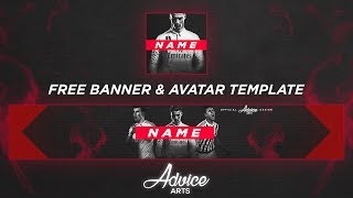 FREE GAMING YOUTUBE BANNER & AVATAR TEMPLATE (FOOTBALL / SOCCER / FIFA 19 ) - DOWNLOAD - 2019