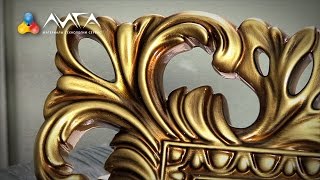100. Старинное золото с глянцем на  декоре из пенополиуретана