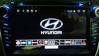 Смена логотипа автомобиля на магнитоле Android 7.1 для Хендай Солярис (Hyundai Solaris)