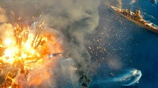 ВМС США уничтожают последний корабль пришельцев. Морской бой
