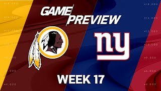 Washington Redskins vs. New York Giants | NFL Week 17 Game Preview | NFL