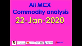 MCX All Commodity analysis -22Jan'20 - #CRUDE #NATURALGAS #COPPER #NICKEL #GOLD #SILVER #ZINC#LEAD