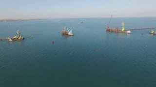 СТРОИТЕЛЬСТВО КЕРЧЕНСКОГО МОСТА. Видео.Керченский пролив. Крымский мост. Запись с он лайн трансляции