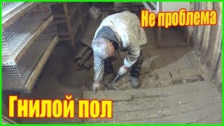 Вскрыл пол в курятнике /Ремонт в курятнике/ Зауральское подворье