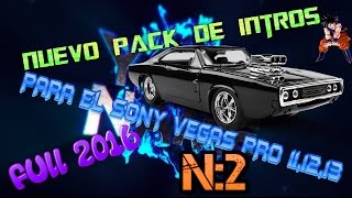 PACK DE INTROS EDITABLES N;2 PARA EL SONY VEGAS PRO 11,12,13 FULL 2016