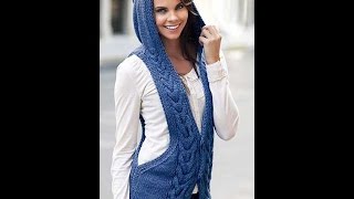 Женские Вязанные Безрукавки Спицами 2019 /Women's Knitted Sleeveless Spokes /Frauen gestrickte ärmel