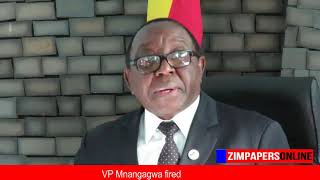 VP Mnangagwa fired