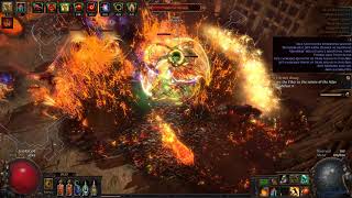 [Path of Exile 3.7] Grelwood+Beltimber Molten Strike Juggernaut vs Pit of Chimera (After crash)