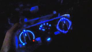 Синяя подсветка приборной панели Vw polo sedan