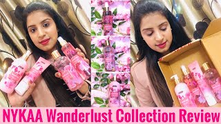 Nykaa Wanderlust Cherry Blossom Collection Review | Bath & Body Range  | Miss Pink Blush