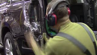 Ремонт сложного крыла на Сузуки Витара. Body repair after an accident.