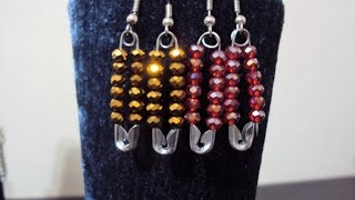 Tutorial  Brincos de Alfinete de Roupa