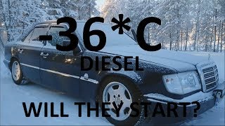 Extreme DIESEL car cold start compilation #7 -40 Siberia | Odpalanie diesla na silnym mrozie
