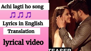 (English lyrics)ADDY NAGAR - Mujhe tum Achchi Lagti Ho song ( English translation) Vijay Jammers