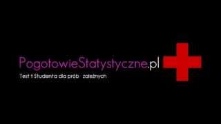 Test T dla prób zależnych.