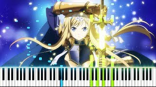 [Sword Art Online: Alicization OP 2] "RESISTER" - ASCA (Synthesia Piano Tutorial)