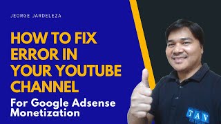 How To Fix Error in Your YouTube Channel For Google Adsense Monetization