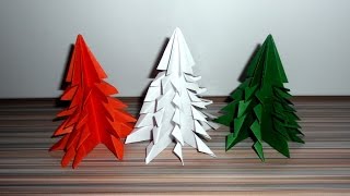 Елка из бумаги своими руками. Оригами. Новогодние поделки