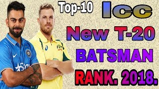 New ICC T20 Batsman Ranking 2018. Top 10 T-20 Players Rank 2018.