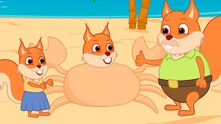 Famille d'Écureuil - Figurines De Sable Marin Animé 2022 en Français