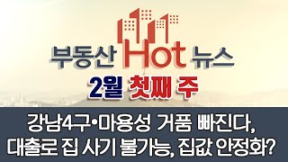 [부동산 Hot 뉴스] 2월 첫째 주 뉴스(강남4구•마용성 거품 빠진다, 대출로 집 사기 불가능, 집값 안정화는? 등)