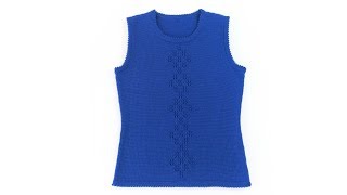 Вязаный жилет для девочки . Knit vest for girls