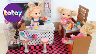 Baby Alive minha Boneca Sara e Mamae trabalhando na ???Lanchonete!!! Totoykids