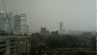 Гроза 6 июня 2012 года. Вид на "Москва Сити"