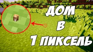 ДОМ В 1 ПИКСЕЛЬ!! САМЫЙ МАЛЕНЬКИЙ ДОМ В МАЙНКРАФТ БЕЗ МОДОВ