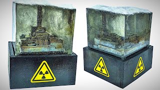 Диорама Чернобыльской Атомной Электростанции в эпоксидной смоле