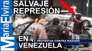 Salvaje represión contra manifestantes en Venezuela
