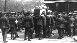 State funeral procession for British Nurse Edith Cavell. HD Stock Footage