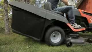 Садовые трактора Husqvarna. Электропривод травосборника.