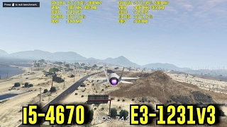 Intel i5-4670 vs XEON E3-1231v3 | BF 1 - Batman - MW Remastered - GTA V | Comparison