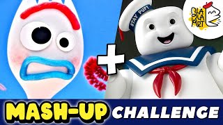 FORKY from TOY STORY 4 + PUFT MARSHMALLOW MAN FUSION | Character Mash up Art Challenge | BLABLA ART