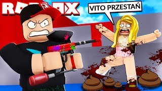 STRZELAM KUPKĄ DO BELLI w Roblox! (Roblox BIG Paintball) | Vito vs Bella