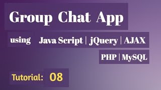 PHP Group Chat System - php mysql chat 08 - Displaying user Chat Messages