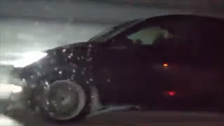 Tesla Model Y Testing In A Snow Storm in N. California