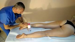 Правильный массаж ног и ягодиц.Отличный эффект.Massage. Masaje de las piernas y glúteos. 適當按摩腿部和臀部。