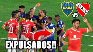 EL PARTIDO de FÚTBOL CON MÁS PELEAS y ROJAS Boca vs Independiente 2020