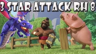 CoC DraHog | 3 Sterne Strategie RH8 | Let´s Play Clash of Clans | Deutsch/ German