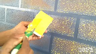 How to make easiest way to brick wall texture Asian paints