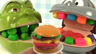 Play Doh Dentiste Shrek mange des hamburgers Burger Mania Game