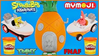 SPONGEBOB SQUAREPANTS Giant PINEAPPLE HOUSE Play Doh Surprise Egg Plus 2 Cars