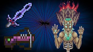 Vulcan repeater and Tizona vs Supreme Calamitas and Moonlord terraria ocram n stuff mod